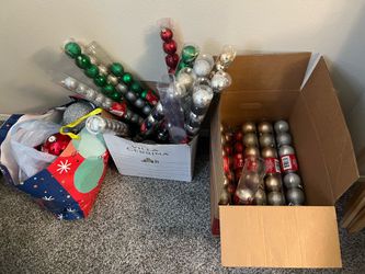 Assorted Christmas ornaments