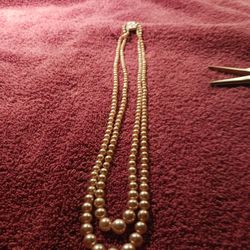 Double Strand of Pearl Necklace