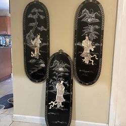 Chinese Mother Of Pearl On Wood