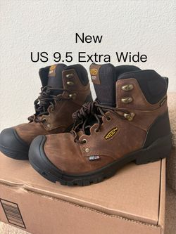 KEEN Utility Men's Independence 6" Leather Waterproof Composite Toe Work Boot US 9.5 extra wide