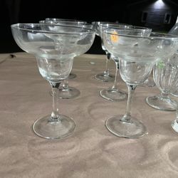 34 Piece Clear Party Barware Mixed Glass Lot