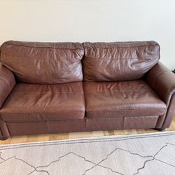 FREE Brown Leather Couch - Must Pick Up By 06/26/25