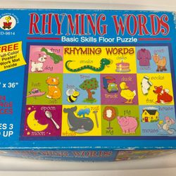 Rhyming Words Floor Puzzle Education 