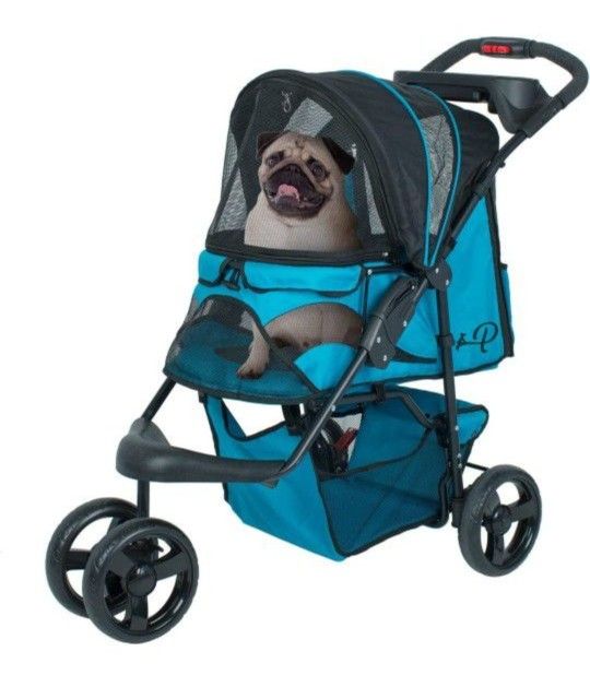 PETIQUE Mermaid Pet Stroller for Cats and Dogs, Ventilated Puppy Stroller, Ideal to Spoil Your Furry Best Friends, Chic and Functional Design, Foldabl