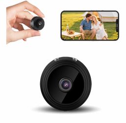 Mini WiFi 1080P Camera – Indoor Security | Night Vision | Motion Detection | Nanny Cam (Black)