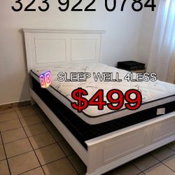 NEW  QUEEN BED FRAME AND MATTRESS 