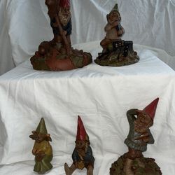 Tom Clark Gnomes Lit of 5, Kilmer, Mugmon, Fats, Wilbur, Gypsy