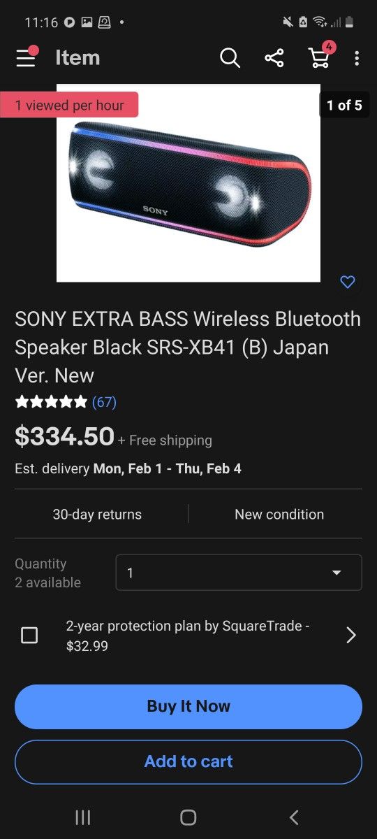 Sony Portable Bluetooth Led