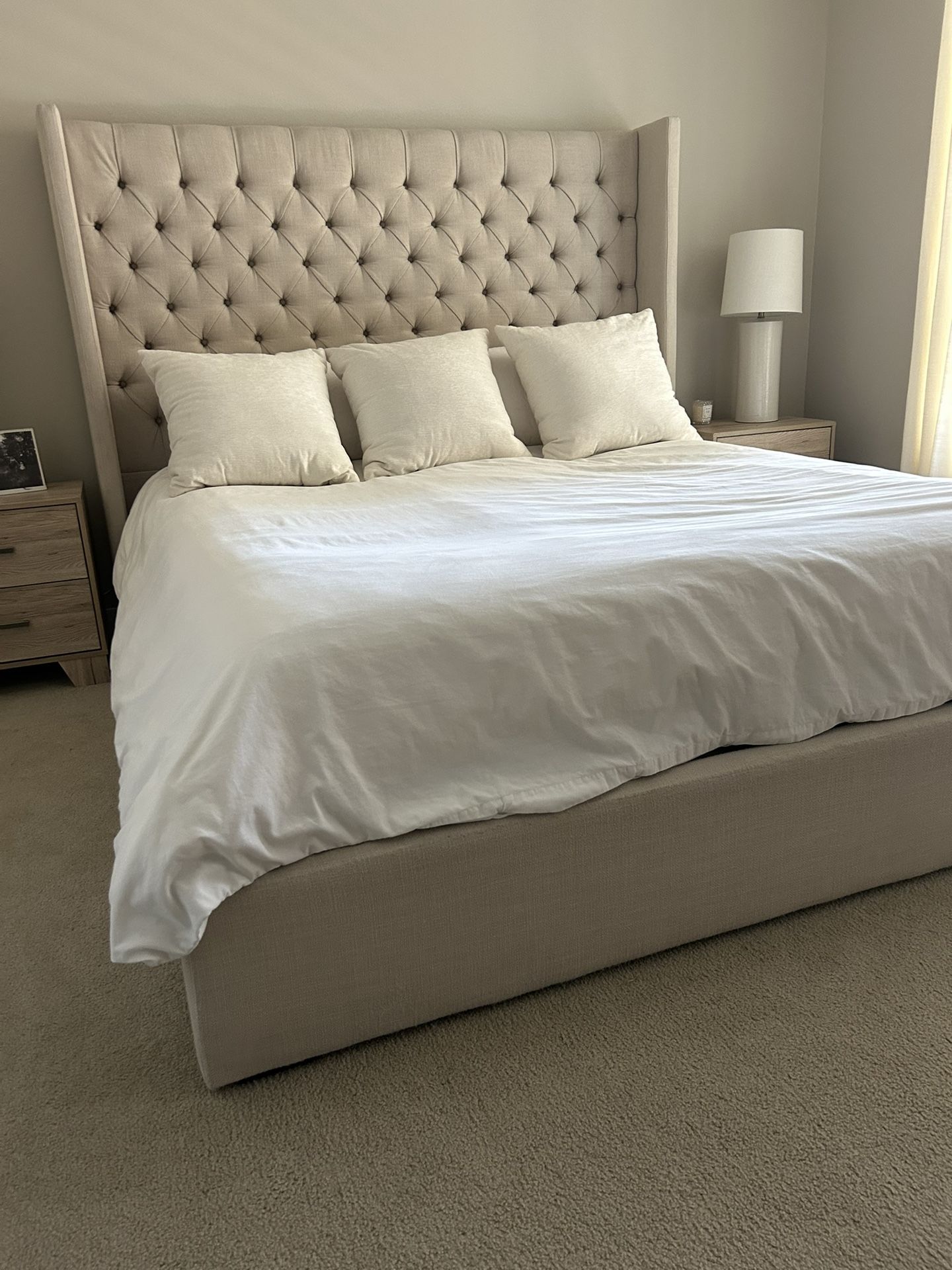 Cal King Tufted Bed Frame