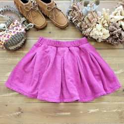 SIZE 6 GIRLS RED VIOLET THICK JERSEY KNIT SKIRT