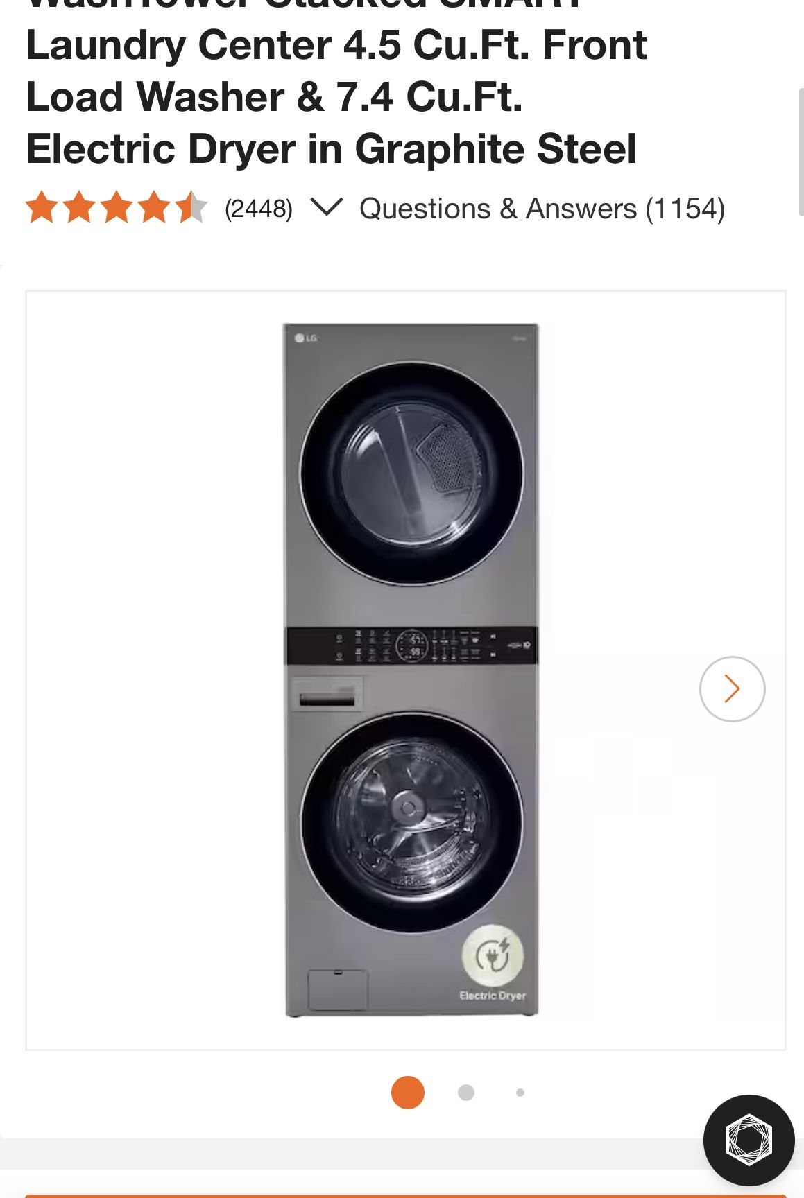 LG Front Load Washer And dryer Tower