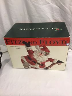 Vintage FITZ and Floyd  Yuletide Holiday  Santa Teapot