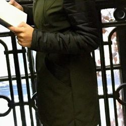 Winter Jacket With Hood, Belt 