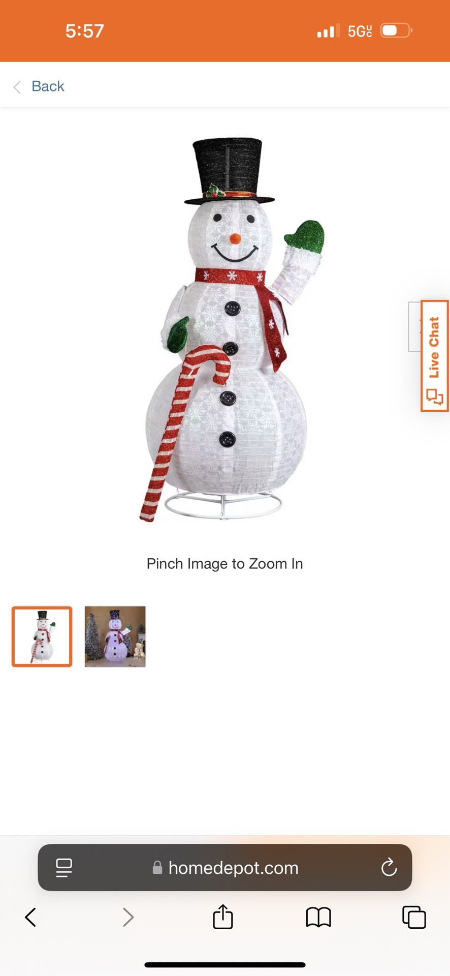 Used Decoration Snow Man  8ft