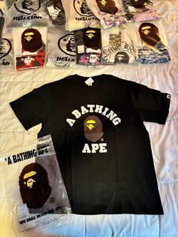 A Bathing Ape BAPE College Logo T-Shirt Black