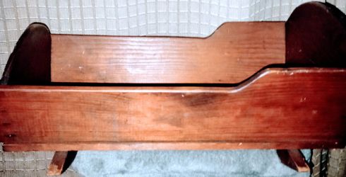 Antique Wooden Doll Cradle