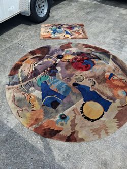 Moment New Wave Area Rug and Small Rug