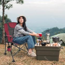 Backyard Expressions Heated Portable Camp Chair