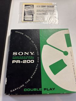 Open Box-SONY PR-200-DOUBLE PLAY-REEL TO REEL TAPE-2400FT 1/4 -1/2 MIL PR200
