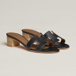 Hermès Oasis Leather Slide Sandals