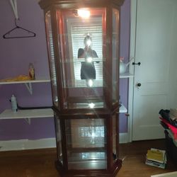Curio Cabinet With Lights And Shelves
