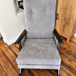 Mid-Century Modern Rocking Chair Gray