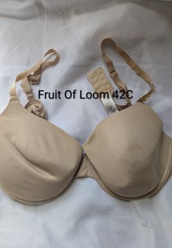 Fruit Of The Loom 42C, Underwires, FT487, 93% Polyester, 7% Spandex, Beige, Smooth Look