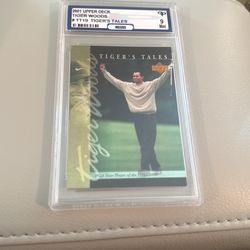 2001 Upper Deck Tiger's Tales #TT19 Tiger Woods Rookie CCG 9 MINT 