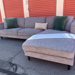 *Free Delivery* Gray Living Spaces Sectional Couch Sofa