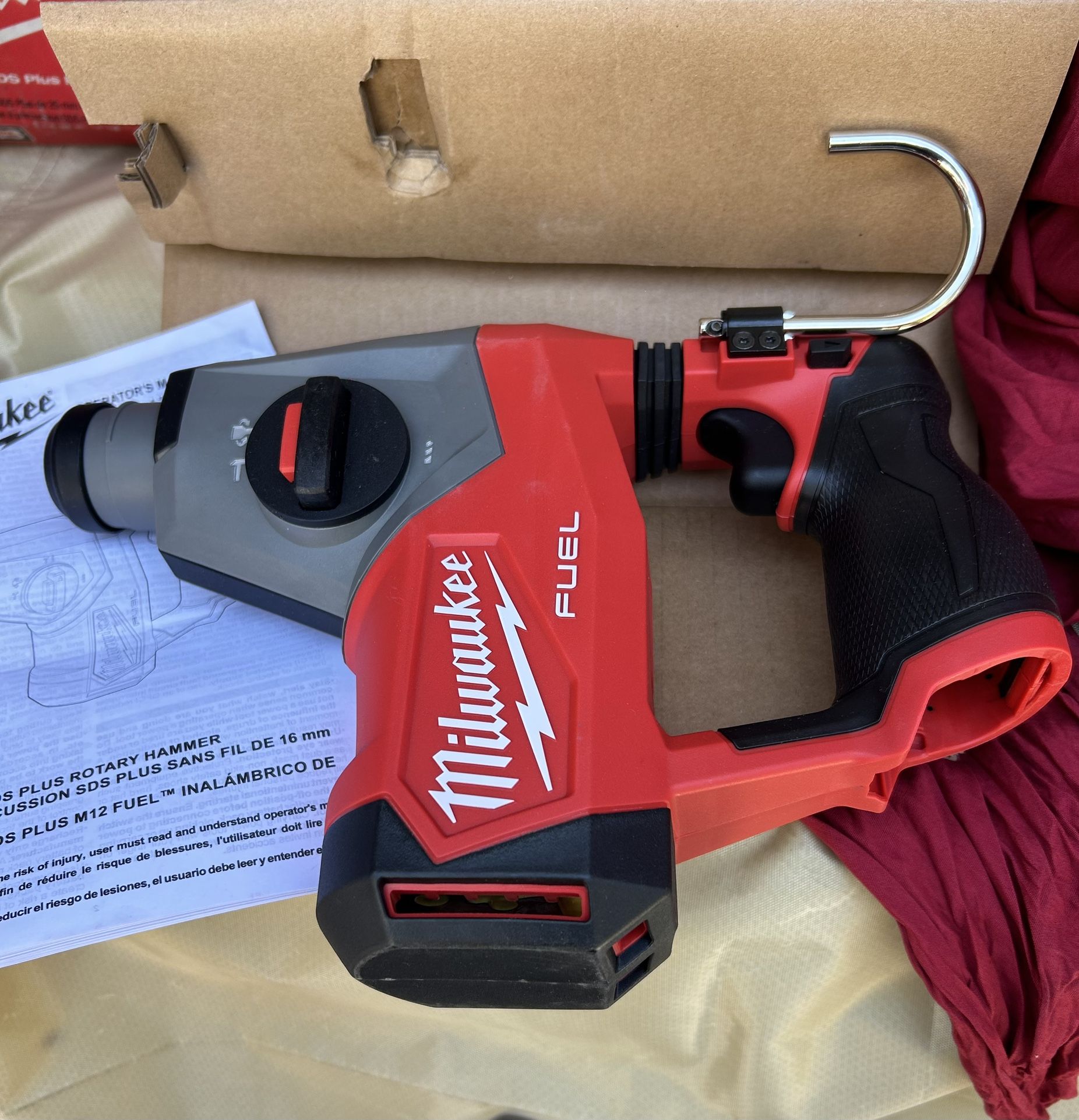Milwaukee M12 FUEL 12V Lithium-lon Brushless Cordless 5/8 in. SDS-Plus Rotary Hammer Drill (Tool-Only) (46)