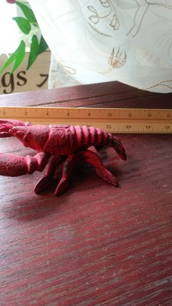 Red painted cast iron Lobster