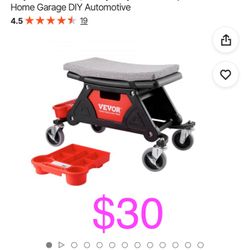 VEVOR Mechanics Stool, 300 LBS Capacity 