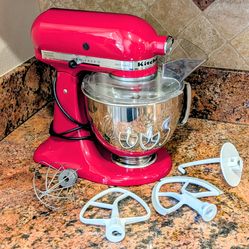 Red KitchenAid Stand Mixer