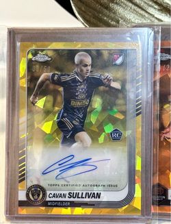 2025 Topps Chrome MLS Sapphire Cavan Sullivan Gold Refractor Auto /50