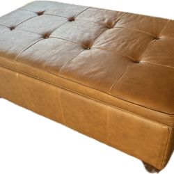 Leather Ottoman / Storage Chest