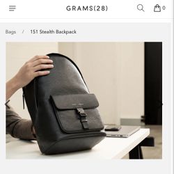 Grams28 Leather Backpack