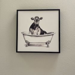 Cow bathtub print
