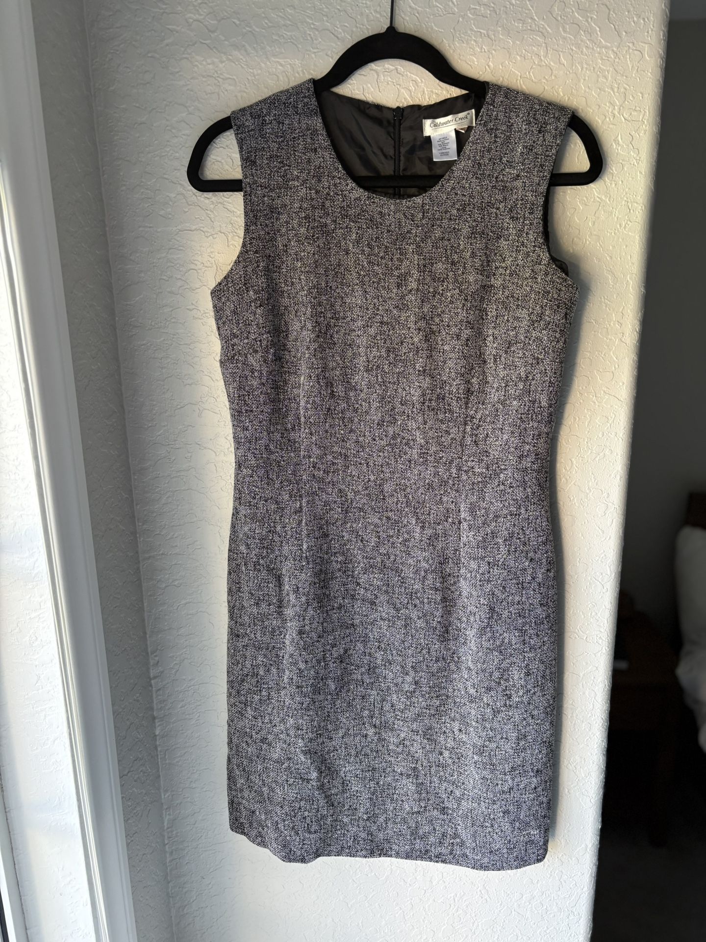 Coldwater Creek Gray Sleeveless Sheath Dress – Size 8
