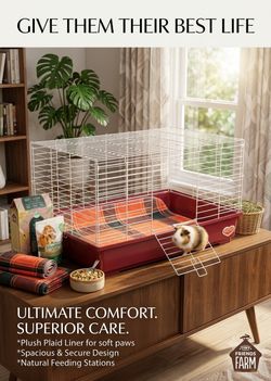 ! Title Kaytee Small Animal Cage Bundle & Premium Liner