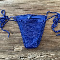 New Beach Bunny Swim Designer Crochet Bikini Bottoms Small 