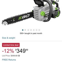 Chainsaw Ego 16 Inch Cordless Chainsaw 
