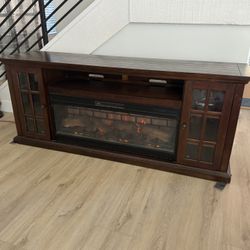 Tresanti 74” Fireplace TV Stand Console