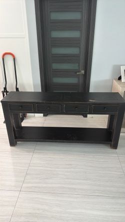 Entrance dark wood table