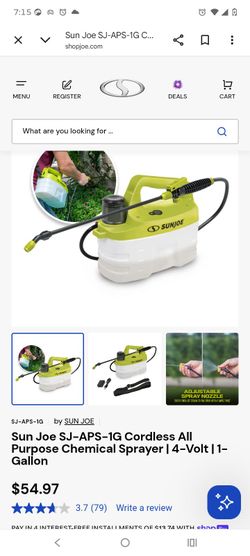 Sun Joe SJ-APS-1G Cordless Chemical Sprayer