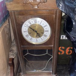 Vintage German Jauch Westminster Chime Wall Clock  30" X 13”🚨 Pickup Near 67th And Glendale