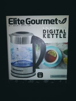 ELITE GOURMET 1.7L CORDLESS DIGITAL KETTLE