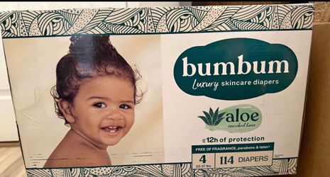 Bumbum Diapers Size 4, 114 count, $30