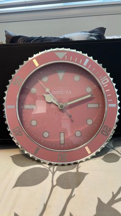 Pink INVICTA pro diver wall clock