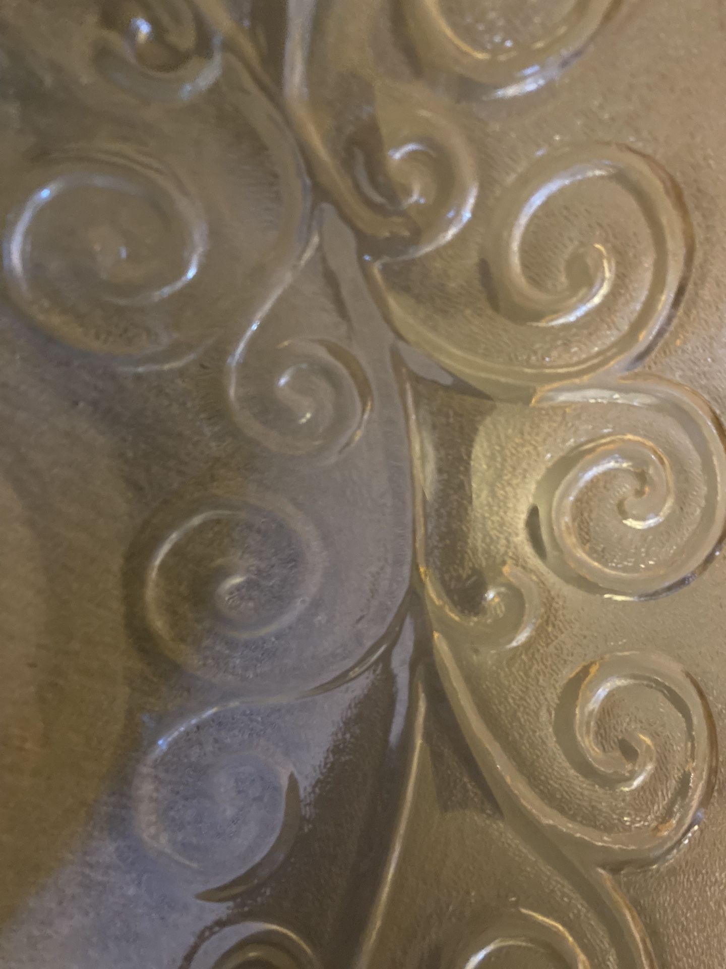 glass bowl and platter 