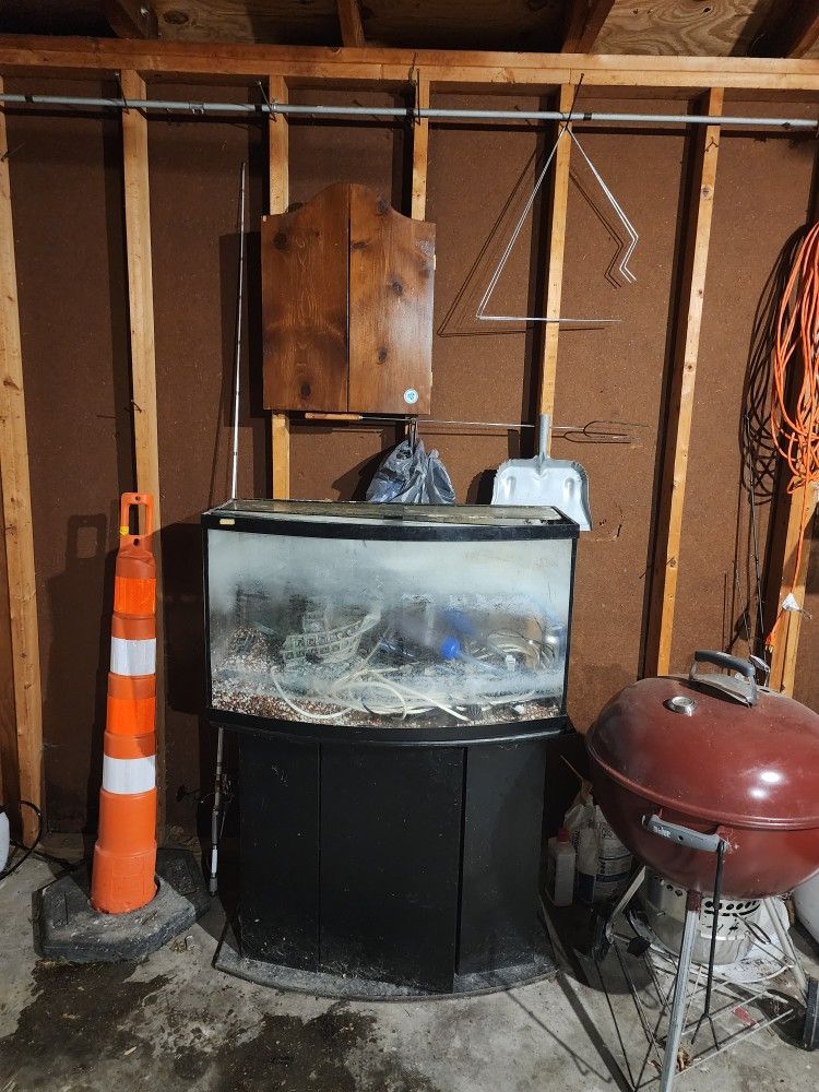 46 Gallon Bowed Fish Tank.